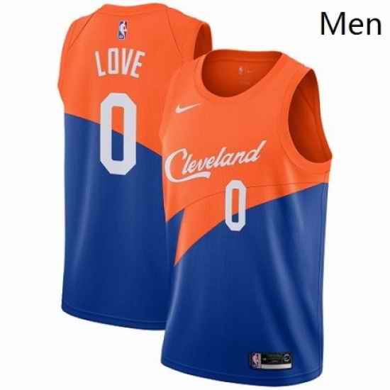 Mens Nike Cleveland Cavaliers 0 Kevin Love Swingman Blue NBA Jersey City Edition